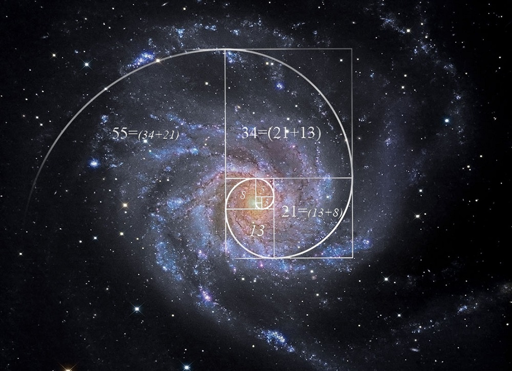 Fibonacci em uma Galáxia Espiral
