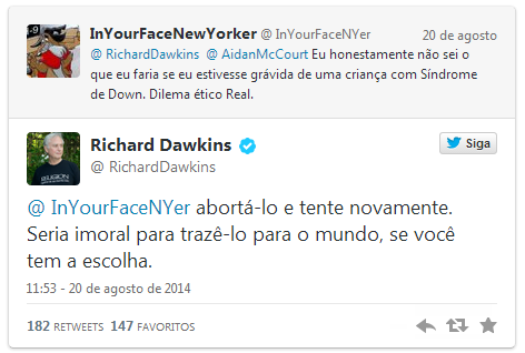 dawkins conselho aborto