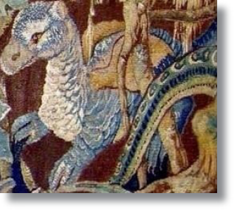 Imagem 08: Detalhe do retalho de tapeçaria francesa do século 16.