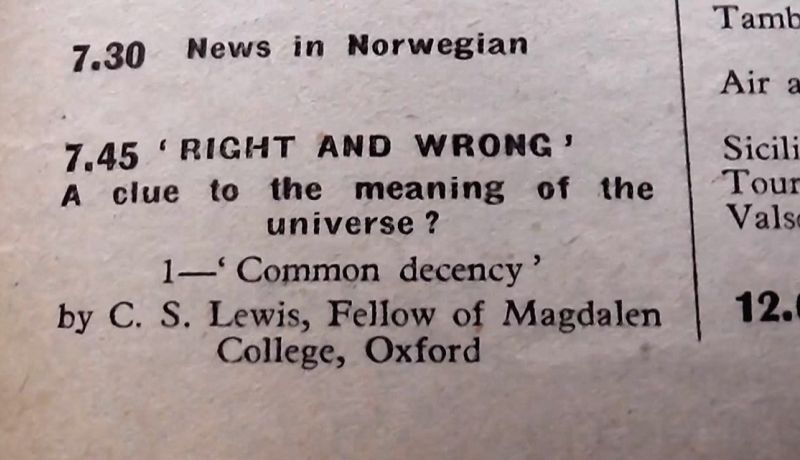 Certo e Errado – Uma pista para o sentido do Universo, por C.S. Lewis