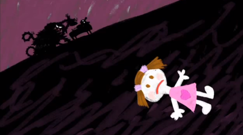 Desenhos de crianças indefesas que indicam que elas sofreram abuso sexual